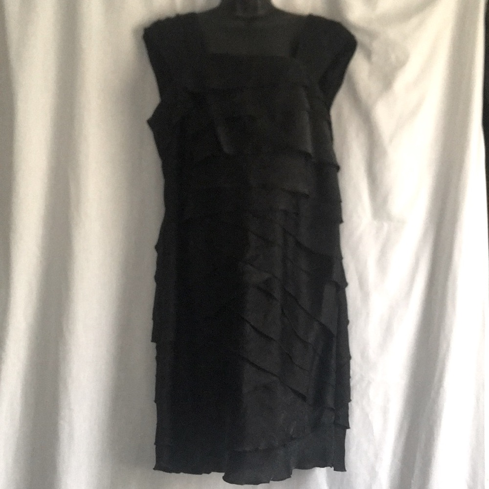 Signature by Sangria Black tiered layer dress